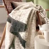 Biederlack Plaid Arabesk 150x200 cm - beige;grau
