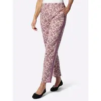 Sieh an! Freizeithose in sand-violett-bedruckt | Gr.: 52