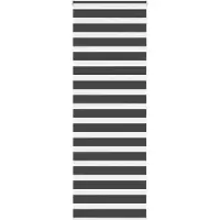 vidaXL Doppelrollo Schwarz 80x200 cm Stoffbreite 75,9 cm Polyester