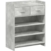 vidaXL Schuhschrank 73,5 x 36 x 92 cm Holzwerkstoff Betongrau