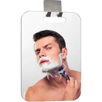 OEM Grosser Anti-Fog-Duschspiegel mit Haken, 28x19cm, Rahmenlos, Wandhalterbar