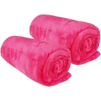 Bestlivings Kuscheldecke "Celina" 2er Pack Pink 60x80cm