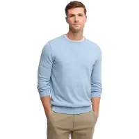 Barbour Pullover Pima Cotton Crew Neck Sweater Herren Blue Haze-XL