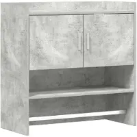 vidaXL Wandregal Wandhalterung Betongrau 80 x 36 x 80 cm Holzwerkstoff