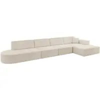 ALTDECOR Ecksofa in L-Form IREA-L3-v4 412x165x77 cm Beige Corner Sofa Eckcouch Couch Wohnlandschaft Cauchsofa