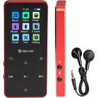 Denver MP-1830R RED - MP4 media player with built-in bluetooth and rechargeable battery - MP3-Afspiller...