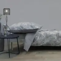 Fleuresse Mako-Satin Bettwäsche Bed Art S Mansfield silber 160x210 cm + 65x100 cm - grau