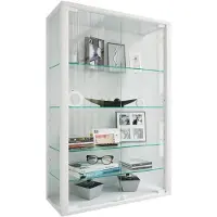 VCM Wandregal "Wandvitrine Hängevitrine Glasvitrine Glas Udina L", weiß, B:60cm T:25cm, Regale, Wandregal