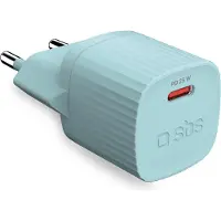 SBS USB-C Reiseladegerät 25W mit PD-Technologie und Europäischem Stecker aus GRS-Material