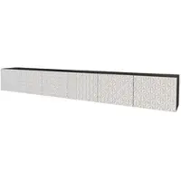 ALTDECOR TV-Schrank VIRA-W mit Gefrästen Fronten 3x100x40x40 Lowboard hängend, TV Möbel, TV Cabinet, Fernsehtisch, Fernsehschrank, TV Kommode, TV Tisch, TV Sideboard, TV Board - Schwarz / Weiß