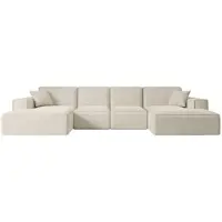 ALTDECOR Ecksofa in U-Form Corner Sofa Bett Eckcouch Couch L-Form Wohnlandschaft Cauchsofa SIERRA-U - 349x169x80 cm Beige -
