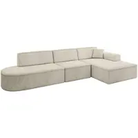 ALTDECOR Ecksofa in L-Form IREA-L2-v3 327x165x77 cm Beige Corner Sofa Eckcouch Couch Wohnlandschaft Cauchsofa