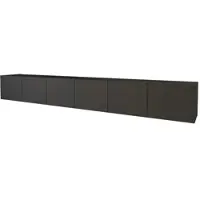 ALTDECOR TV-Schrank ELIO-W mit modernen Fronten, 3x100x40x40 Lowboard hängend, TV Möbel, TV Cabinet, Fernsehtisch, Fernsehschrank, TV Kommode, TV Tisch, TV Sideboard, TV Board - Schwarz