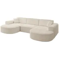 ALTDECOR WOHNLANDSCHAFT MARI-U1 - 303x171x79 cm Beige Cord