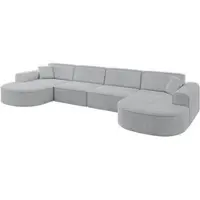 ALTDECOR Ecksofa in U-Form MARI-U2 - 388x171x79,5 cm Grau - Corner Sofa Bett Eckcouch Couch L-Form Wohnlandschaft Cauchsofa