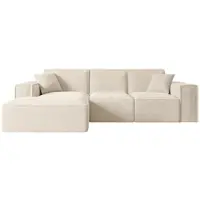 ALTDECOR Ecksofa in L-Form SERRA-L - 266x169x80 cm Beige - Corner Sofa Bett Eckcouch Couch Wohnlandschaft Cauchsofa