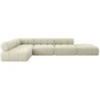 ALTDECOR Modulares Sofa Ecksofa in L-Form - Favio-L2 - 380x190x70 cm Beige universal, links/rechts Corner modular Sofa Eckcouch Couch Wohnlandschaft Cauchsofa Polstersofa