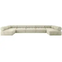 ALTDECOR Modulares Sofa Ecksofa in U-Form - Garvo-U3 - 475x190x70 cm Beige Corner modular Sofa Eckcouch Couch Wohnlandschaft Cauchsofa Polstersofa