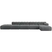ALTDECOR Modulares Sofa Ecksofa in L-Form - Lizur-L3 - 475x160x70 cm Dunkelgrau Corner modular Sofa Eckcouch Couch Wohnlandschaft Cauchsofa Polstersofa