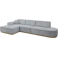 ALTDECOR Ecksofa in L-Form IREA-L2-v2 327x165x80 cm Hellgrau Corner Sofa Eckcouch Couch Wohnlandschaft Cauchsofa