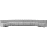 ALTDECOR Modulares Sofa Ecksofa in U-Form - Montra-U2 - 581x174x70 cm Hellgrau - Corner modular Sofa Eckcouch Couch Wohnlandschaft Cauchsofa Bodensofa Polstersofa