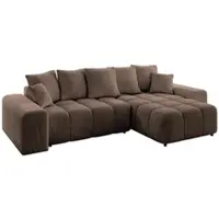 ALTDECOR Ecksofa mit Schlaffunktion und Bettkasten ENIL-L 297x189x68 cm Braun - Corner Sofa Eckcouch Couch L-Form Schlafcouch Ausziehbar Wohnlandschaft