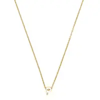 Luxenter Halskette mit 18-karätigem Gelbgold-Finish – Alphabet