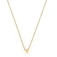 Luxenter Halskette mit 18-karätigem Gelbgold-Finish – Alphabet