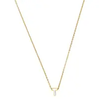 Luxenter Halskette mit 18-karätigem Gelbgold-Finish – Alphabet