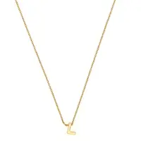 Luxenter Halskette mit 18-karätigem Gelbgold-Finish – Alphabet