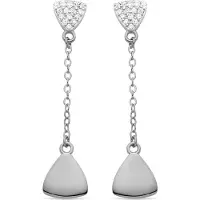 Luxenter -Ohrringe aus 925er Sterlingsilber mit glänzendem Zirkonia, rhodiniert – Syso