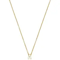 Luxenter Halskette mit 18-karätigem Gelbgold-Finish – Alphabet