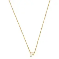 Luxenter Halskette mit 18-karätigem Gelbgold-Finish – Alphabet