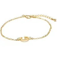 Luxenter Armband in 18 Karat Gelbgold-Optik – Alphabet