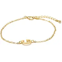 Luxenter Armband in 18 Karat Gelbgold-Optik – Alphabet
