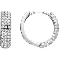 Luxenter -Ohrringe aus 925er Sterlingsilber mit glänzendem Zirkonia, rhodiniert – Taki