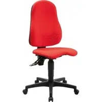 Topstar Bürostuhl Ortho Point, PO90G21 Stoff rot, Gestell schwarz