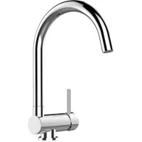 VIZIO Wasserhahn Vorfenster Küchenarmatur Umklappbar 6 CM mit 360° Schwenkbarem U Auslauf Verchromt