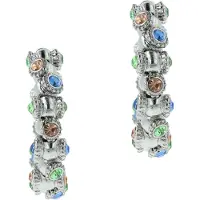 Otazu Vintage Barrel Hoops Multicolor - Rhodium Größe: OS | Ohrringe Outlet | Damen
