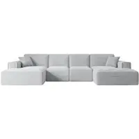 ALTDECOR Ecksofa in U-Form Corner Sofa Bett Eckcouch Couch L-Form Wohnlandschaft Cauchsofa SIERRA-U - 349x169x80 cm Grau -