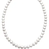 Luxenter Halskette aus 925er Sterlingsilber mit weißer Perle in 18K Gelbgold - Kipepeo