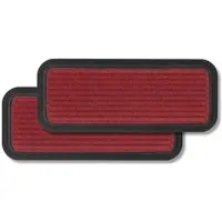 Astra Fußmatte Außen BORDER STAR 2ER SET 2 in Rot | Gr.: 25 x 55 cm