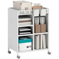 HOMCOM Bücherregal-53L x 34B x 69,5H cm-Weiß | Gr.: onesize