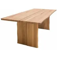 58 aufm Kessel Baumkantentisch Massiv Danya 220 x 100 x 75 Esstisch Holz massiv Wildeiche geölt 12066-220100