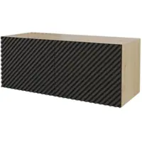 ALTDECOR TV-Schrank ZENO-W mit Gefrästen Fronten 100x40x40 Lowboard hängend, TV Möbel, TV Cabinet, Fernsehtisch, Fernsehschrank, TV Kommode, TV Tisch, TV Sideboard, TV Board - Schwarz
