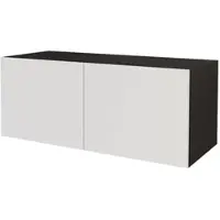 ALTDECOR TV-Schrank ELIO-W mit modernen Fronten, 100x40x40 Lowboard hängend, TV Möbel, TV Cabinet, Fernsehtisch, Fernsehschrank, TV Kommode, TV Tisch, TV Sideboard, TV Board - Schwarz / Weiß
