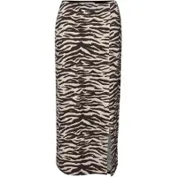 Street One Midirock mit Schlitz und Animal Print