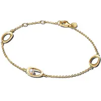 Pandora 564677C01 Damen-Armband Ovale mit Perle Goldfarben