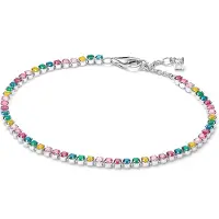 Pandora 593927C03 Tennis-Armband für Damen in Regenbogenfarben Silber