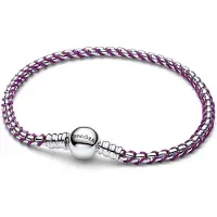 Pandora 593816C03 Damen-Armband Silber Veneziakette Lila